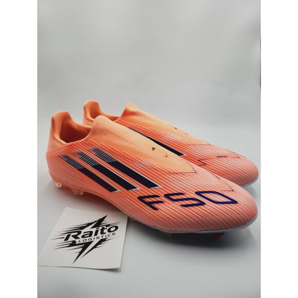 Mens Size 12 Adidas Soccer Cleats F50 league Laceless FG/MG Beam Orange JH7735
